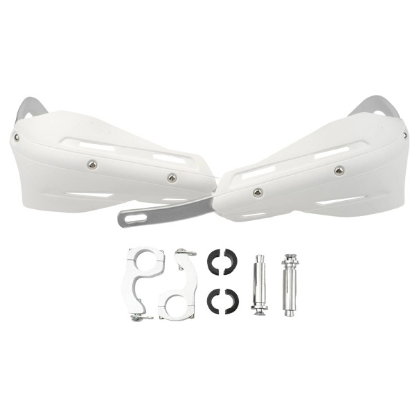 Universelle Handprotektoren für Motorradlenker 22–28 mm farbige feste Schilde mit Metallverstärkung Wind- und Stoßschutz weiß
