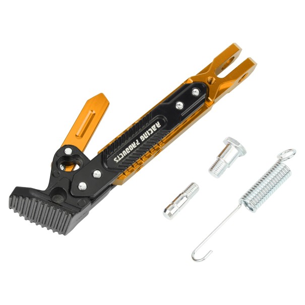 Universeller farbiger Seitenständer für Motorräder Einstellbarer Seitenstütze mit Montagesatz für KTM Honda Suzuki Yamaha Kawasaki gelb