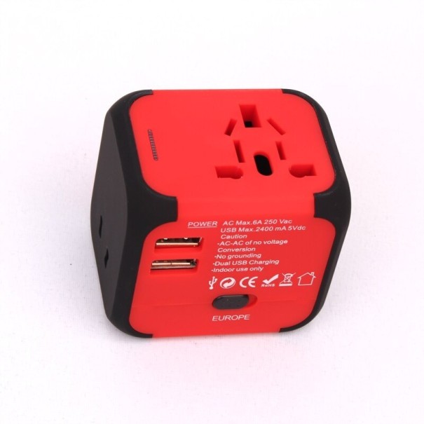 Universeller Reise-Netzadapter K1125 rot