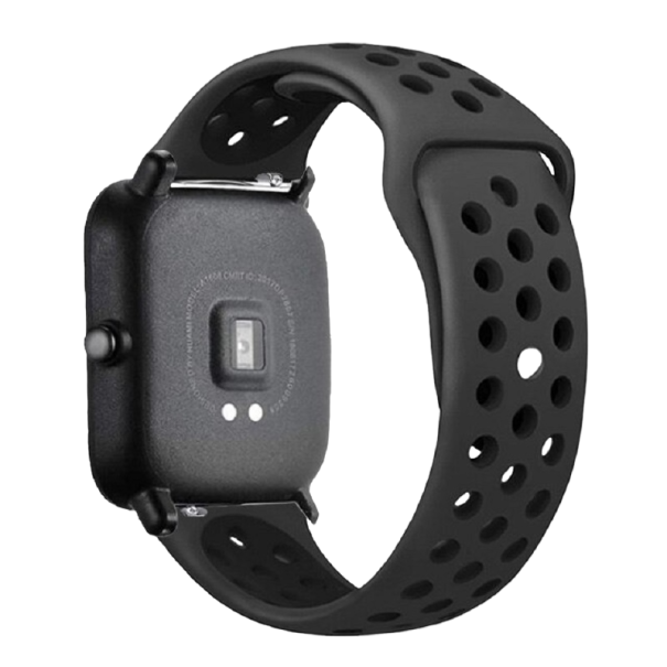 Universelles Silikonarmband 22 mm T888 schwarz