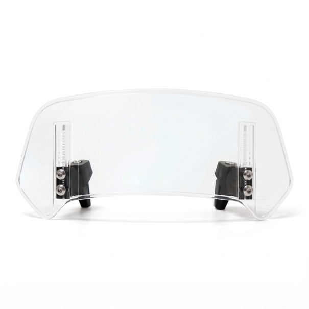 Univerzálne predĺženie čelného skla motocykla Nastaviteľný deflektor vetra 360 x 140 mm z ABS plastu Na motorku aj skúter priehľadná
