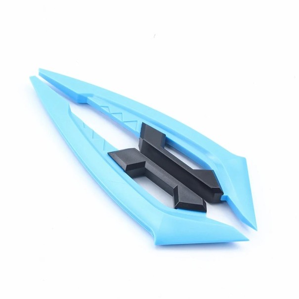 Univerzální barevné aerodynamické boční spoilerové křidélko na motocykl 1 pár čelní kapotáž tuning dekorace světle modrá