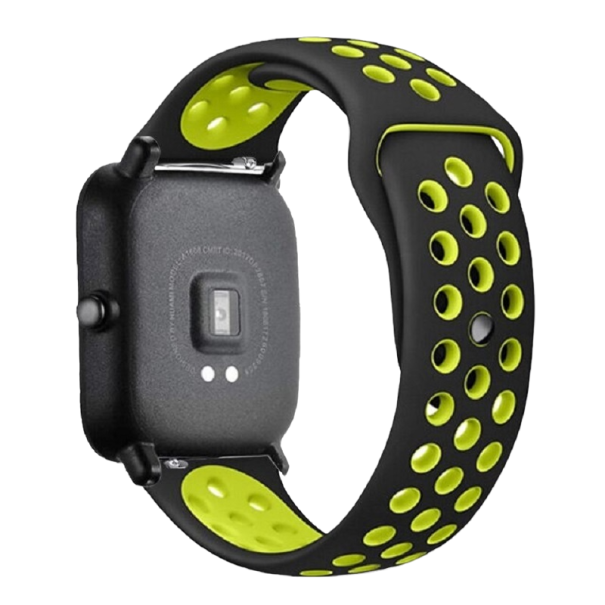 Univerzální silikonový řemínek 20 mm T887 neonová žlutá
