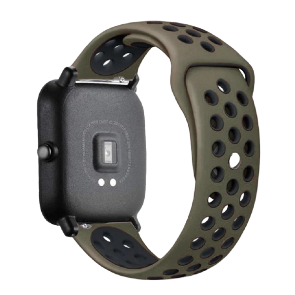Univerzální silikonový řemínek 22 mm T888 armádní zelená