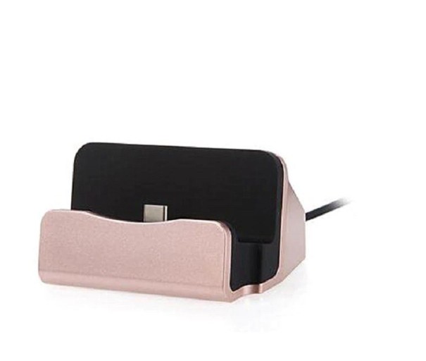 Univerzální stolní kolébka s USB-C konektorem růžová