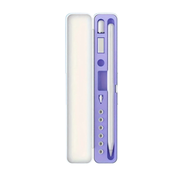 Uniwersalne etui ochronne na Apple Pencil 1/2 generacji, wytrzymały i praktyczny pojemnik, kompatybilny z iPadem fioletowy