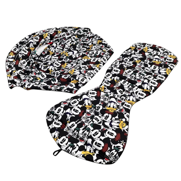 Unterlage und Sonnenblende für den Babyzen YOYO Kinderwagen mit Disney Comic-Druck Bequeme atmungsaktive Set Schutz vor Sonne und Wind 1
