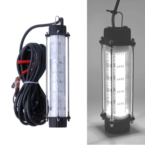 Unterwasserfischerlicht 180 W 293×50 mm LED 336 Dioden Edelstahl Kabel 7 m zum Anlocken von Fischen beim Angeln weiß