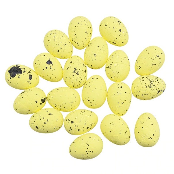 Uova decorative di Pasqua 20 pz giallo