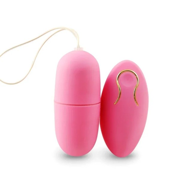 Uovo vibrante con telecomando senza fili, 10 modalità di vibrazione per stimolazione discreta, confezione discreta rosa
