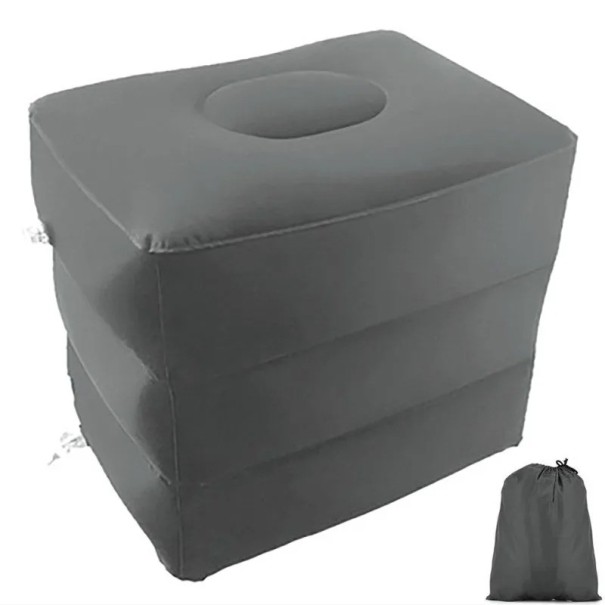 Uppblåsbar resekudde Uppblåsbar fotstöd Luftfotstöd Uppblåsbar fotkudde Mjuk uppblåsbar flygplanskudde 40 x 30 x 38 cm