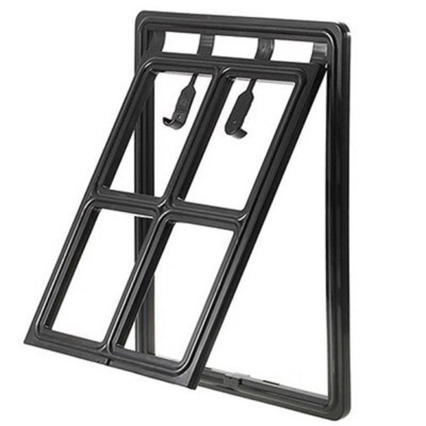 Ușă pentru câini și pisici T1819 negru L