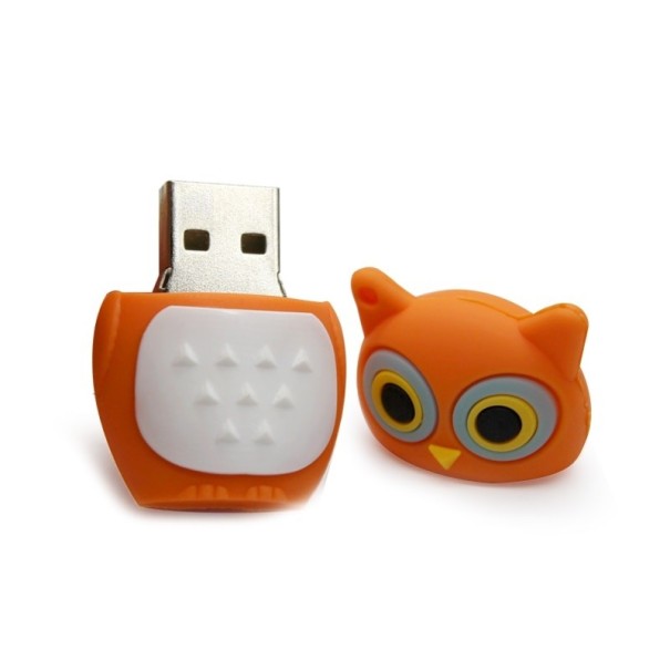 USB 2.0 flash disk sova oranžová 8GB
