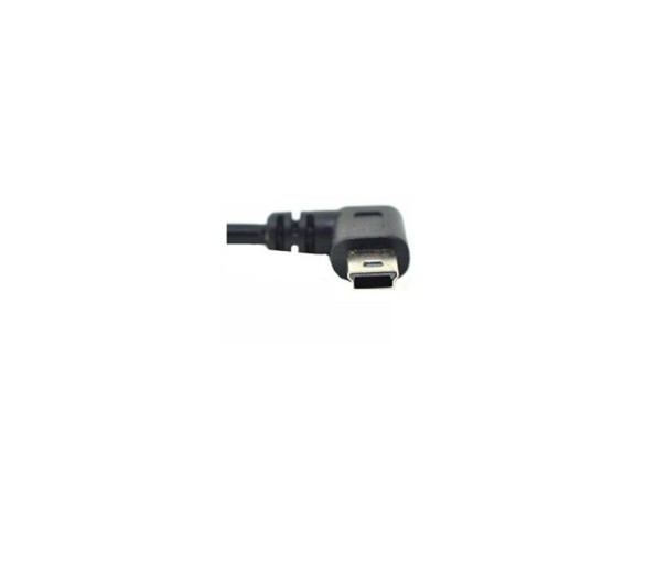 USB 2.0 - Mini USB -kulmaliitäntäkaapeli, uros/uros 25 cm 4