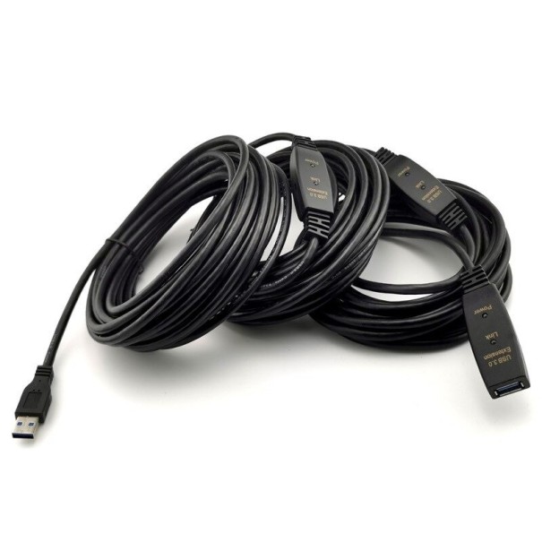 USB 3.0 forlængerkabel med signalforstærker 20 m
