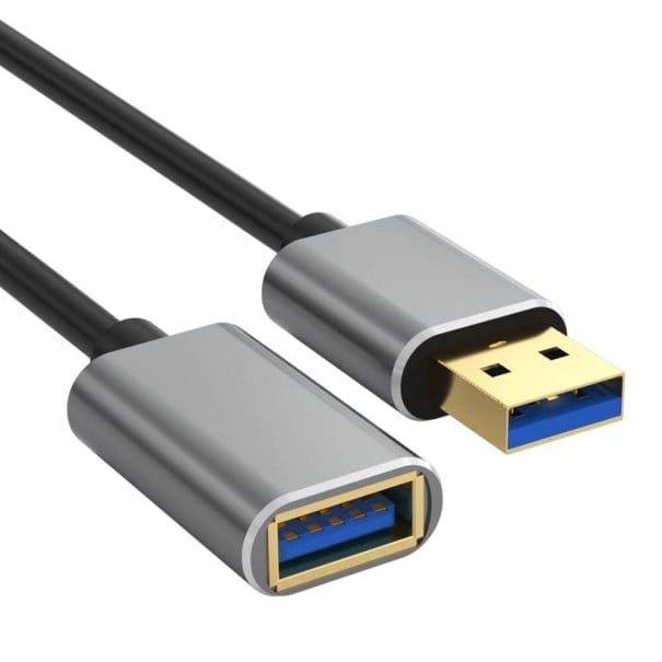 USB 3.0 -jatkokaapeli M/N K1012 tummanharmaa 1 m