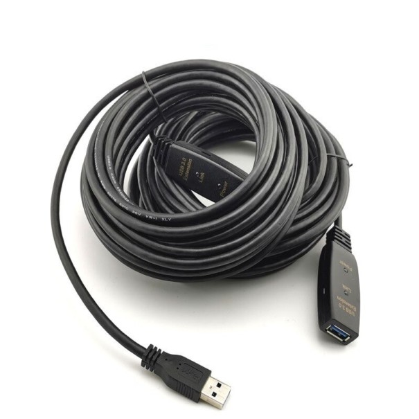 USB 3.0 -jatkokaapeli signaalinvahvistimella 10 m