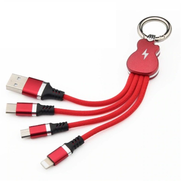 USB adatkábel 3in1 K576 piros