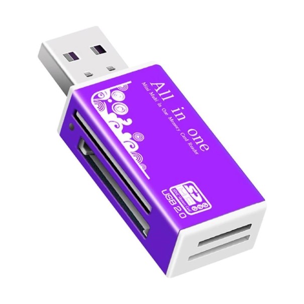 USB αναγνώστης καρτών μνήμης J65 μωβ