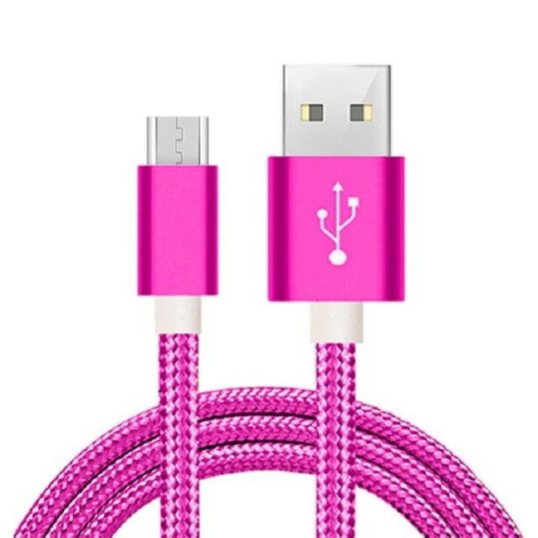 USB-auf-Micro-USB-Datenkabel K492 dunkelrosa 2 m