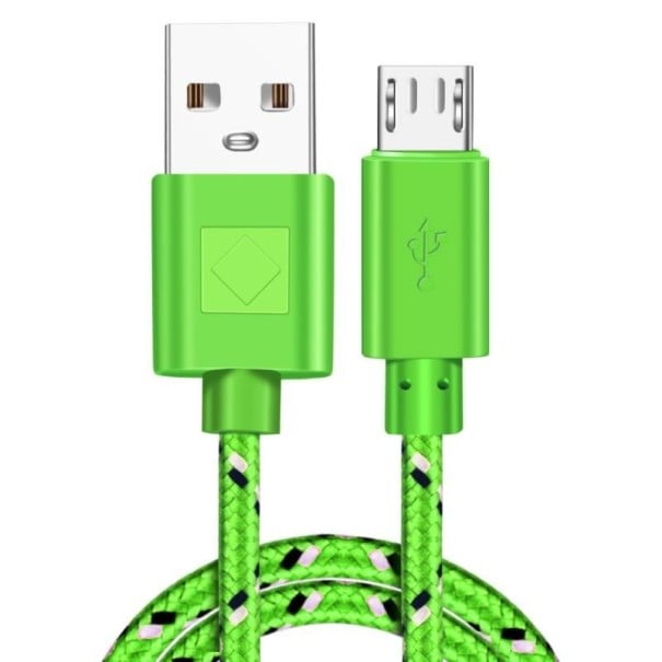 USB-auf-Micro-USB-Ladekabel grün 1 m