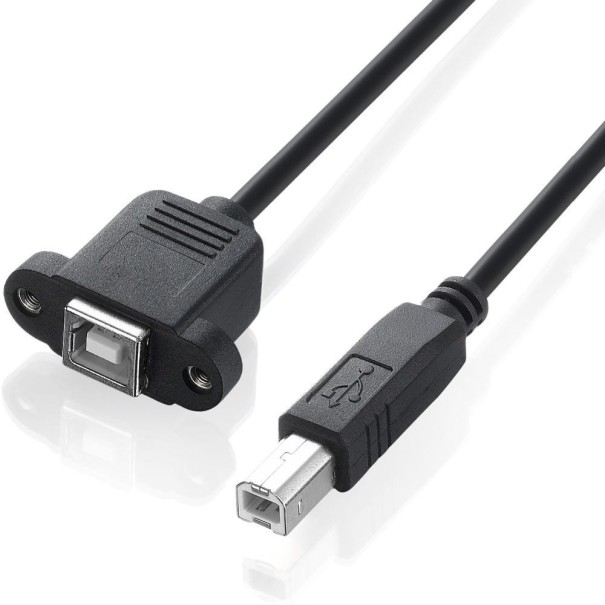 USB-B F/M printerforlængerkabel sort 50 cm