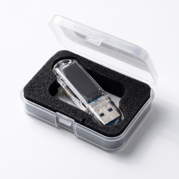 USB bitcoin miner pro solo lottery mining met mini-display en energieverbruik van 3 W in de vorm van een flashdrive in een doorzichtig huis 1