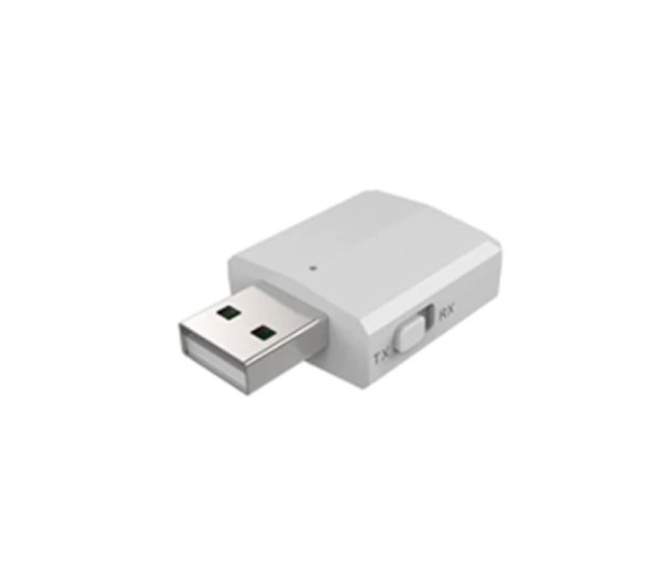 USB Bluetooth-adapter med 3,5 mm jack-kabel hvid