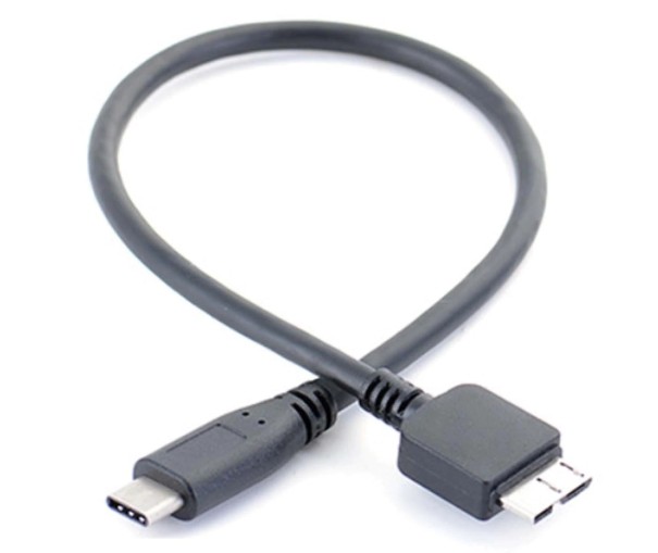 USB-C 3.1 till Micro USB-B 3.0 M/M anslutningskabel 30 cm 1