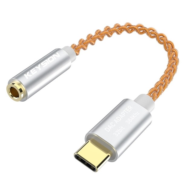 USB-C adapter 3,5 mm-es jack K12 ezüst