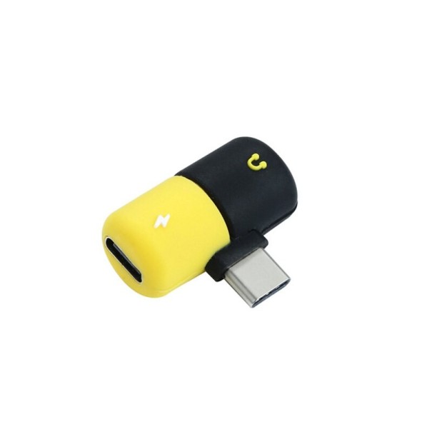 USB-C átalakító 3,5 mm-es jack / USB-C K91 sárga