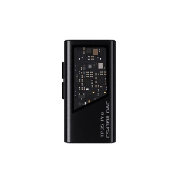 USB C DAC TP35 Pro HiFi decodificador com chip CS43198 suporte DSD e PCM amplificador portátil 5 x 5 x 5 cm para auscultadores até 32 ohm preto