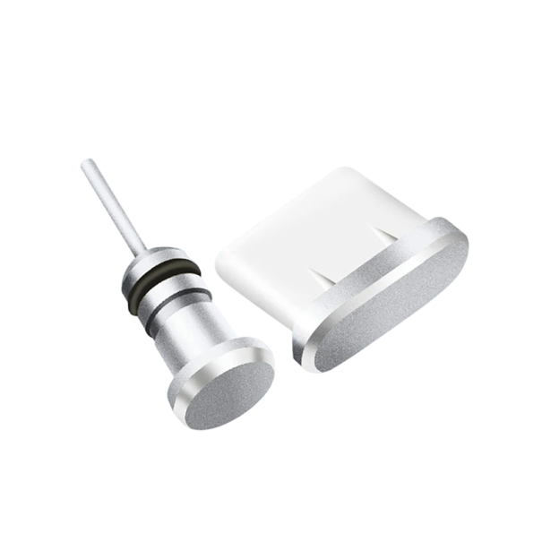 USB-C en 3,5 mm jack stofplug poortbeschermer voor Samsung S8 S9 S10 Note 8 9 Huawei P10 P20 P30 SIM-aansluiting oortelefoon opladen wit