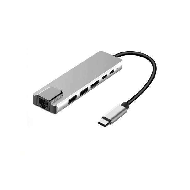 USB-C hub med 6 porte 1