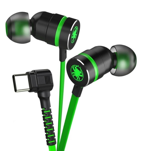 USB-C játék fülhallgató zöld
