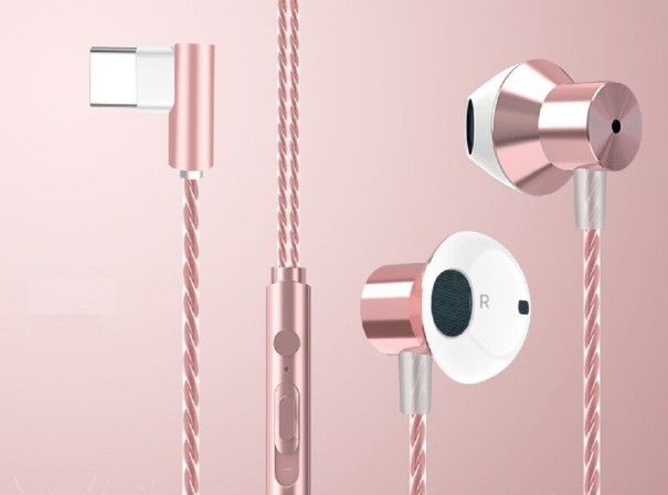 USB-C K1989 fülhallgató rózsaszín