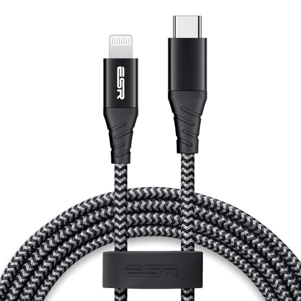 USB-C–Lightning-datakaapeli K605 musta 1 m