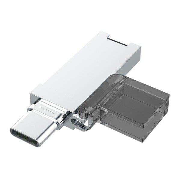 USB-C Micro SD-hukommelseskortlæser K913 sølv