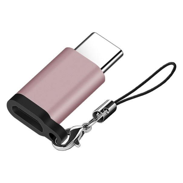 USB-C / Micro USB adapter rózsaszín 2