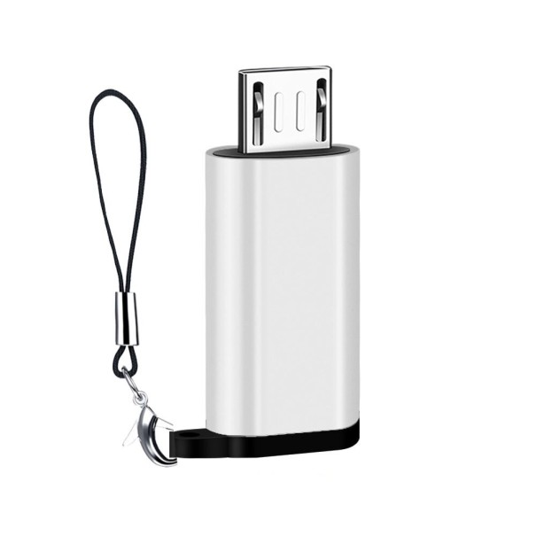USB-C / Micro USB -sovitin hopeinen 1