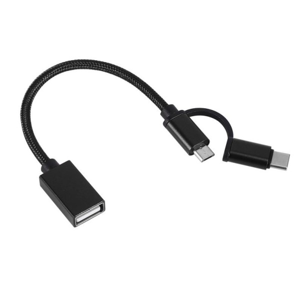 USB-C / Micro USB til USB 2.0 adapter K43 sort