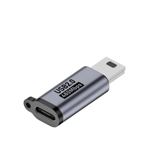 USB-C naar mini-USB-adapter Converter voor oudere apparaten Gegevensoverdracht tot 480 Mbps Aansluiting van oudere randapparatuur 1