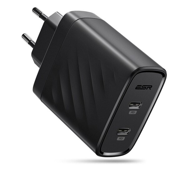 USB-C strømadapter med 2 porte 1