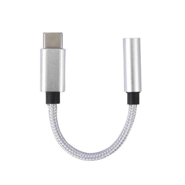 USB-C til 3,5 mm jack-adapter K119 sølv