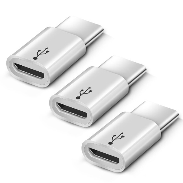 USB-C til Micro USB-adapter 3 stk. K53 hvid