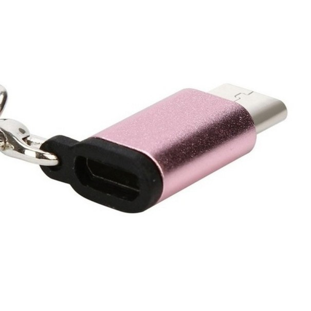 USB-C til Micro USB-adapter K125 rosa