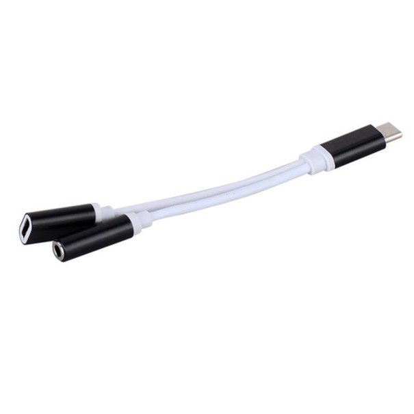 USB-C till 3,5 mm-uttag / USB-C K101-adapter svart