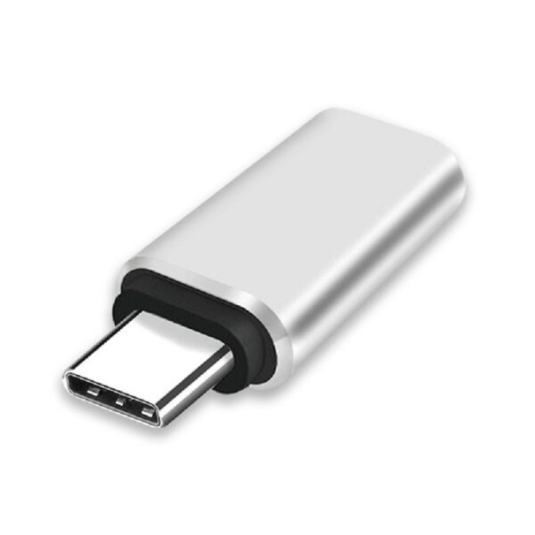USB-C till Apple iPhone lightning-adapter silver