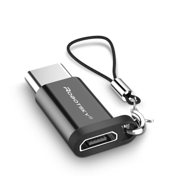 USB-C till Micro USB-adapterhängare röd