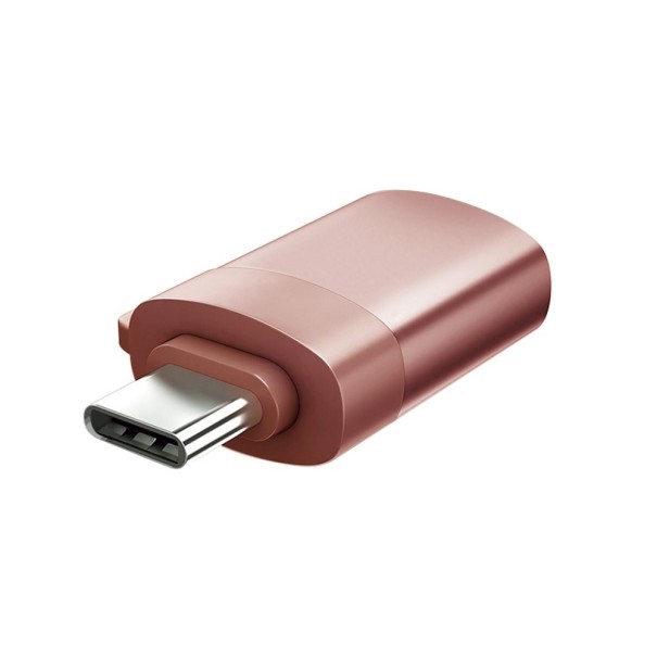 USB-C–USB 3.0 K2 -sovitin vaaleanpunainen
